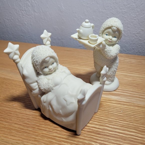 Department 56 Other - 🍳 Breakfast in Bed- set 2 Snowbabies - EXCELLENT
